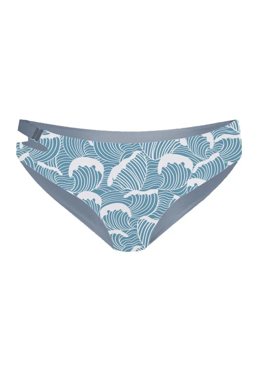 Caparica Bikini Bottom Reversible in Ocean Waves / Light 