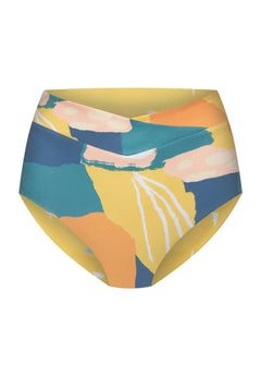 Diani Bikini Bottom Reversible in Painting Print / Little Dolphin - boochen eco-conscious surfwear