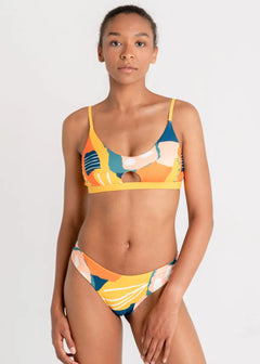 Diani Bikini Top Reversible in Painting Print / Little