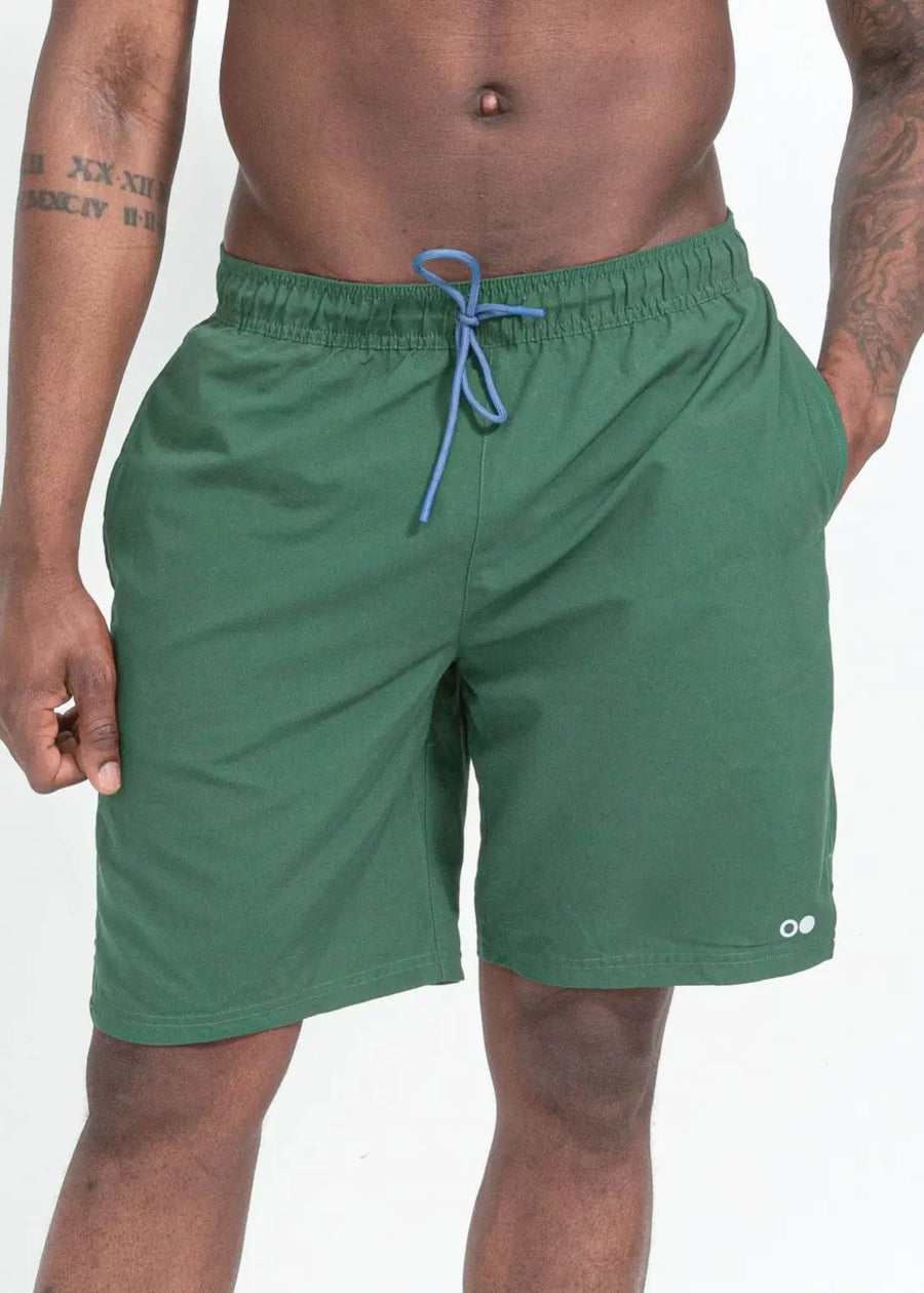 boochen eco man's boardshorts, sustainable boardshorts, beachshorts, nachhaltige badehose green moss