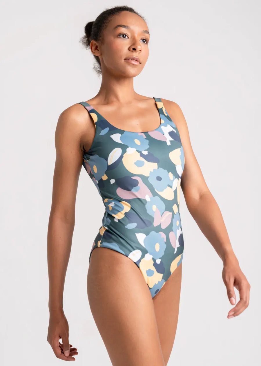 Langeoog Swimsuit Reversible in Green Wildflower - swimsuit