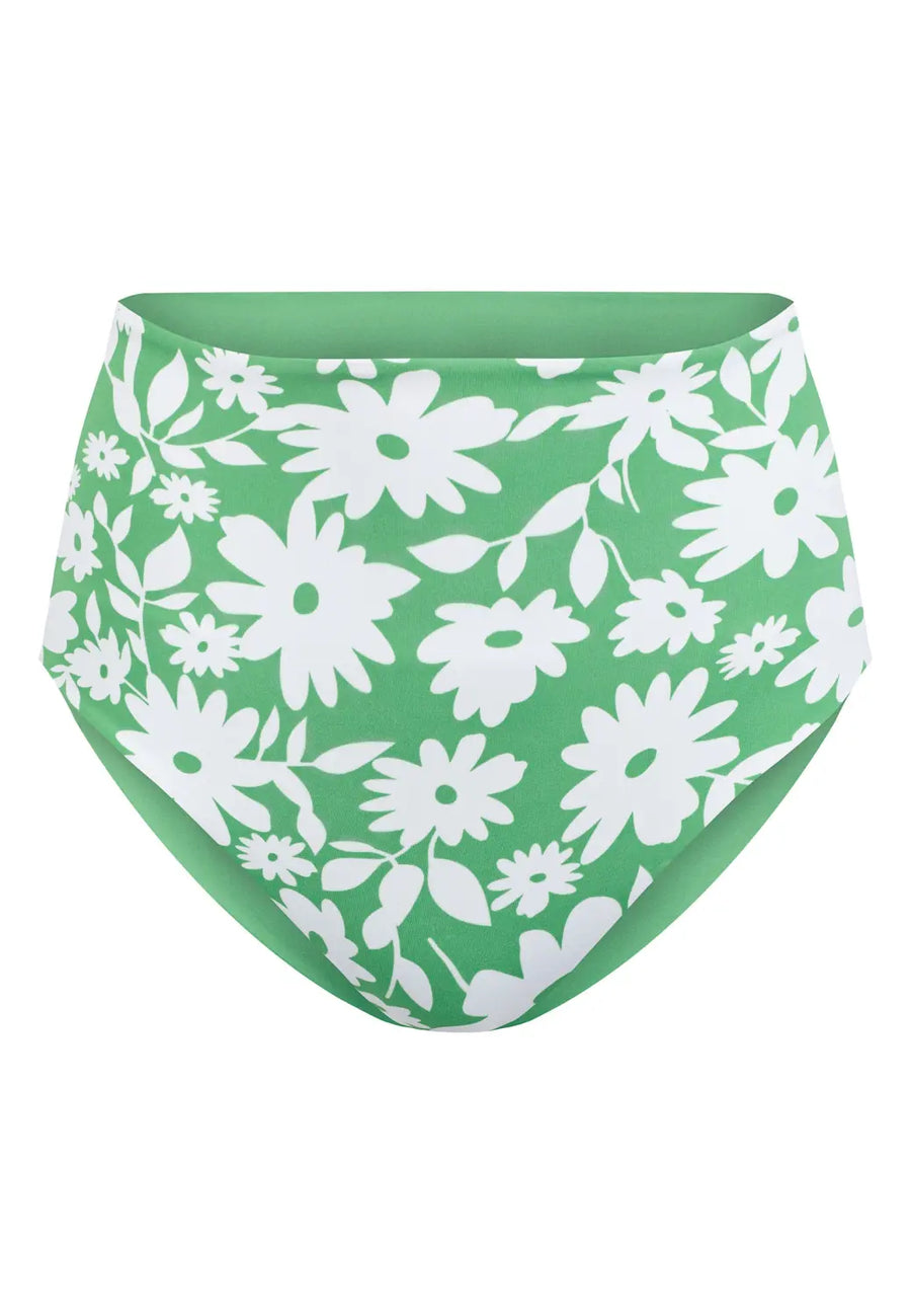 Noja Bottom in Green Moonflower / Mint - bikini bottom