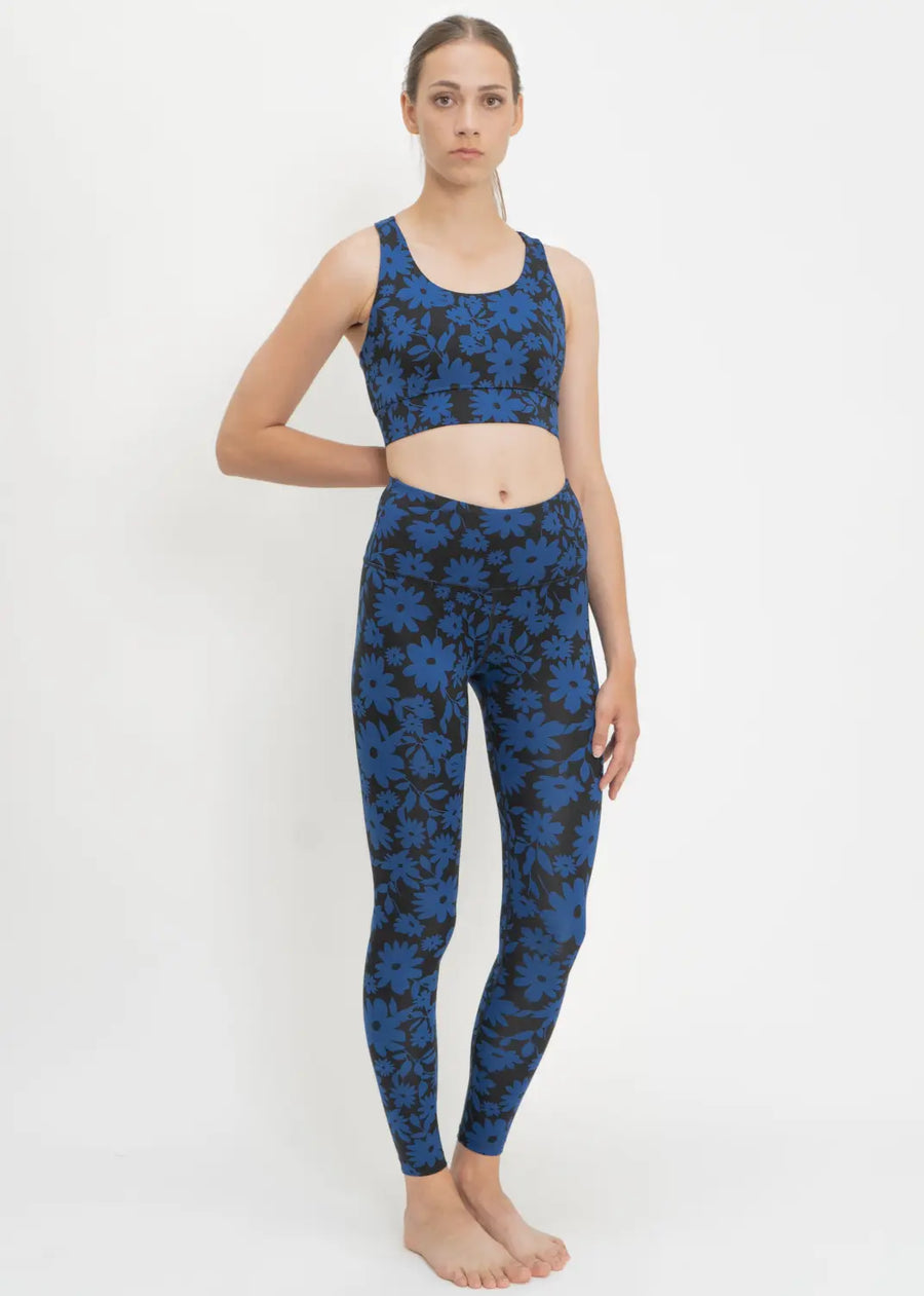 Surf & Yoga Leggings in Dark Moonflower - Leggings