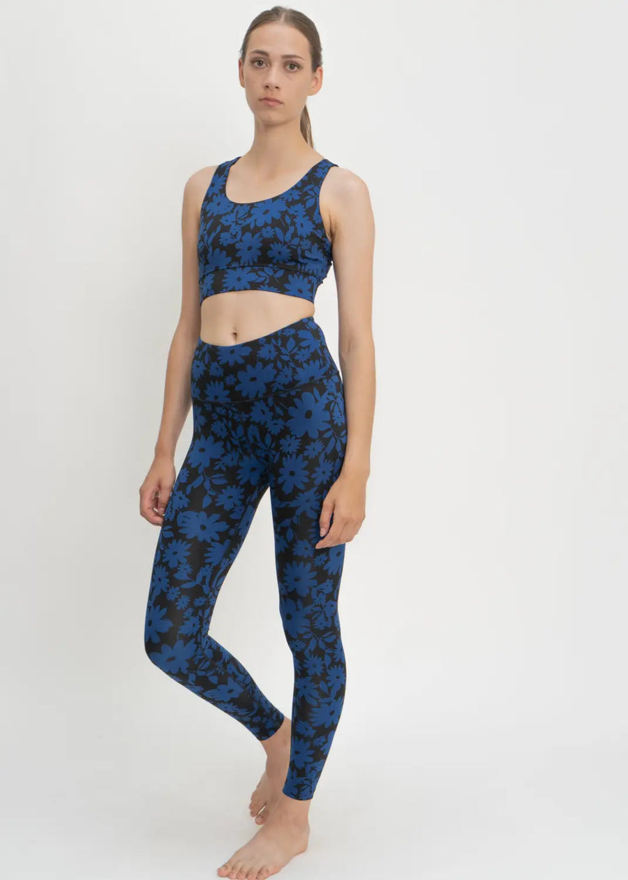 Surf & Yoga Leggings in Dark Moonflower - Leggings